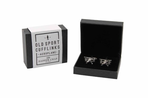 Butoniere - Dapper Chap: Aeroplane old sport cufflinks | CGB Giftware