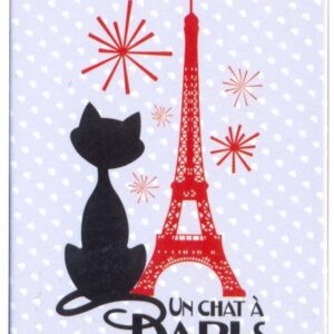 Magnet - Cat Rouge Tour Eiffel | Cartexpo