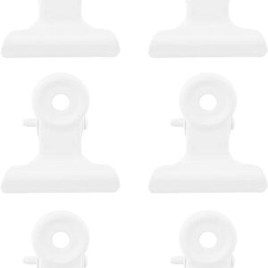Set 6 clipsuri magnetice- Medium Bulldog Clip-White | Romanowski Design