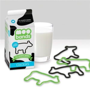 Mustard Moo Cow Shaped Elastic Band | Just Mustard