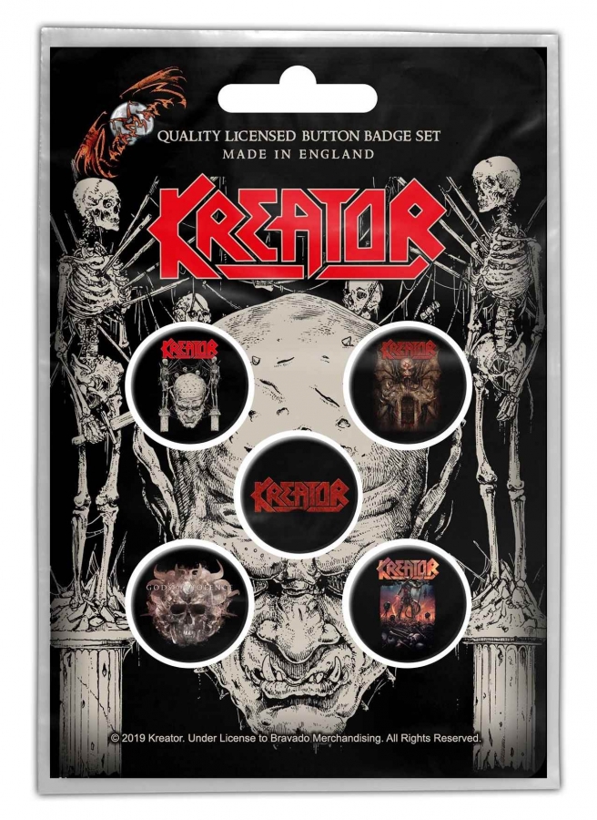 Set 5 insigne - Kreator - Skull and Skeletons | Rock Off Set 5 insigne - Kreator - Skull and Skeletons | Rock Off