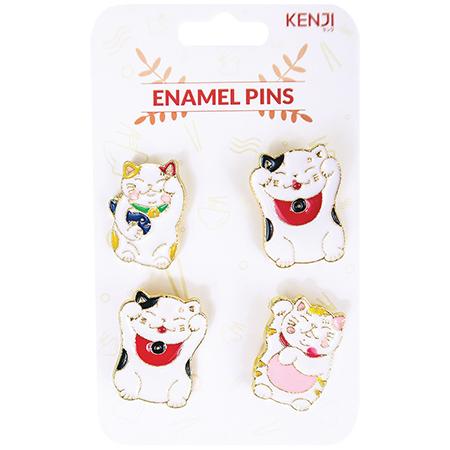 Set 4 insigne - Lucky Cat | Kenji Set 4 insigne - Lucky Cat | Kenji