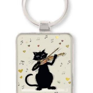 Breloc - Chat Musique Violon | Kiub