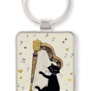 Breloc - Chat Musique Harpe | Kiub