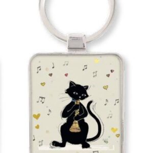 Breloc - Chat Musique Trompette | Kiub