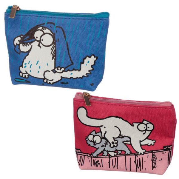 Portofel pentru monede - Simon's Cat (albastru sau rosu) | Puckator