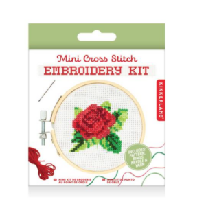 Kit goblen - Mini Cross Stitch Embroidery Kit - Rose | Kikkerland