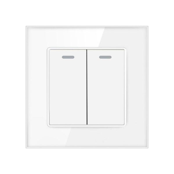 Intrerupator Dublu Cap Scara Cu Panou Din Sticla Securizata Techstar® TGS 01
