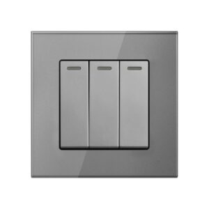 Intrerupator Triplu Cap Scara Cu Panou Din Sticla Securizata Techstar® TGS 01