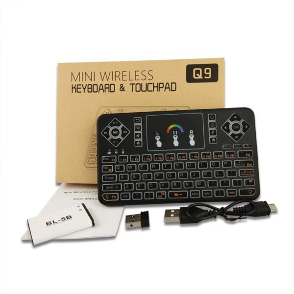 Tastatura Wireless Techstar® Q9 Iluminata RGB