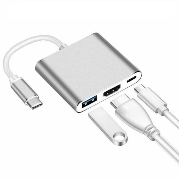Adaptor multifunctional 3 in 1 USB-C la HDMI Techstar® ZFZ3IN1