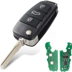 Cheie Auto Programabila Techstar cu 3 butoane pentru Audi Q7 B7 Q3 A3 TT A2 A8 A6 A6L A4 S5 C5 C6 B6 A4L A5 Q5 S RS Cabrio