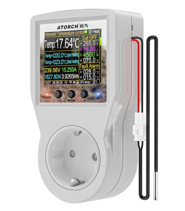 Priza inteligenta si Controller smart temperatura si consum energie ATORCH S1BWT